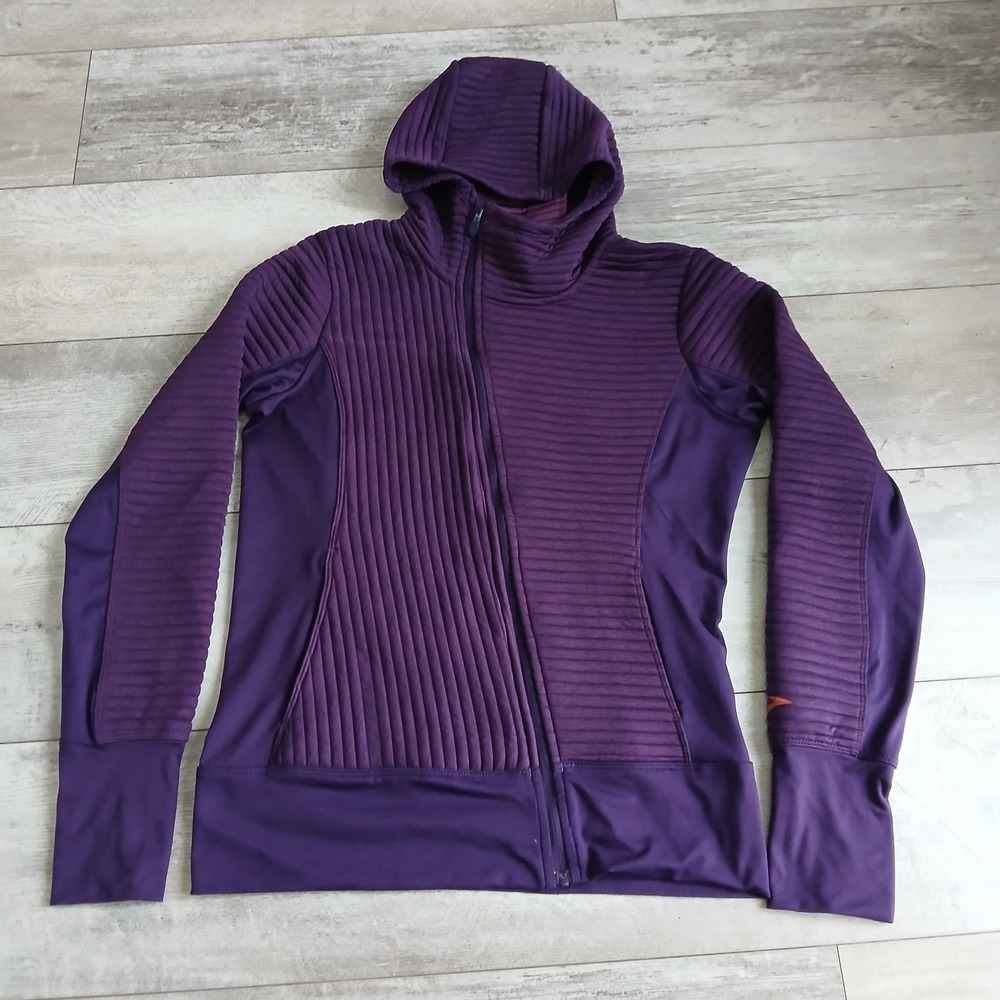 Brooks Fly-By Zip Jacket Hoodie Women Small Athletic Full Zip Purple